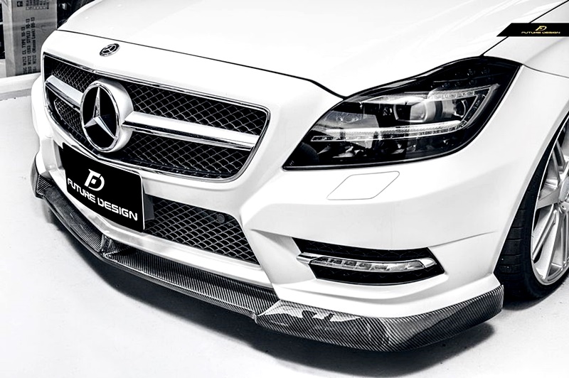 W218 CLS - AirWing style Carbon Front Lip Spoiler 04